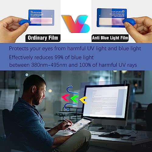 2 PCS 24" Anti Blue Light Screen Protector for Sceptre/LG/Dell/HP/Acer/ViewSonic/ASUS/Aoc/Samsung 24 Inch 16:9 Widescreen Desktop Monitor,Eye Protection & Anti Glare film - size: 24 inch-Anti Blue Light