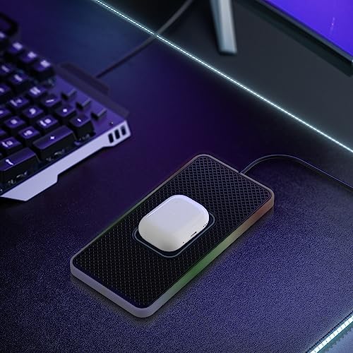 Wireless Charger for Car, Wireless Fast Charging Pad, Charging Station for Multiple Devices, Adapter for AirPods iPhone16/15/14/13/12 Pro/Android Samsung S20 S21 S22 S23 (1 Meter Cable)