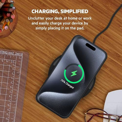 Battery Case for iPhone 15 Pro, [10000mAh] Enhanced Portable Protective Smart Qi Wireless Charger Case Battery Pack with CarPlay Wireless Charging Case Compatible for iPhone 15 Pro (6.1 inch)-Black - size: iPhone 15 Pro
