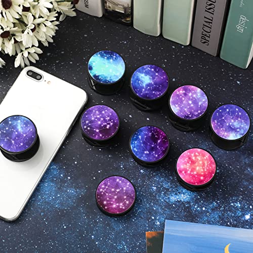 Honoson 9 Pcs Cell Phone Grip Holder Collapsible Holder, Constellation - color: Constellation Style