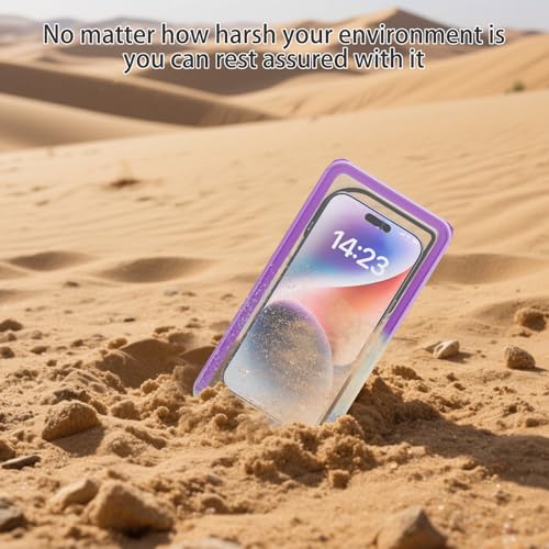 Waterproof Phone Pouch with Lanyard, 7.5'' Floating IPX8 - Purple | Dry Bag for Snorkeling & Diving, Underwater HD Photo & Video Touchscreen, Fits iPhone 17/16/15 Pro Max Galaxy S25 All Phones - color: Purple