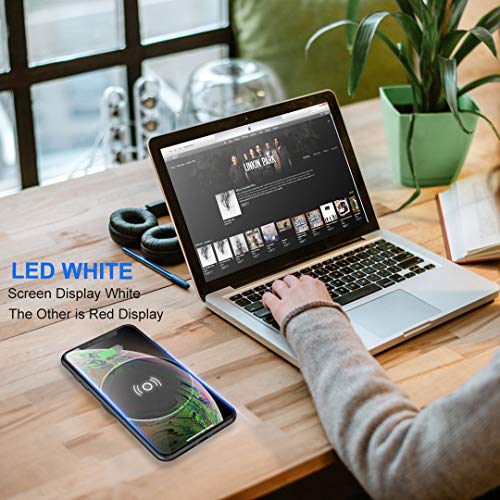 Embedded Desk Wireless Charger, Recessed Grommet Mount for iPhone - color: LED White