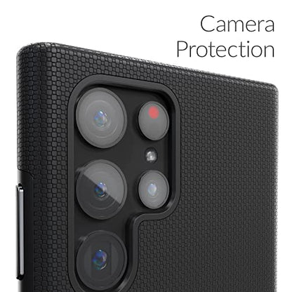 Crave Galaxy S22 Ultra Case, Shockproof Protection Dual Layer Case for Samsung Galaxy S22 Ultra 5G (6.8 inch) - Black - color: Black, size: Galaxy S22 Ultra