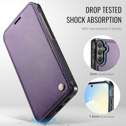 for Galaxy S26 Plus Slim Wallet Case Wireless Charging, Purple - color: Purple, size: Galaxy S26 Plus