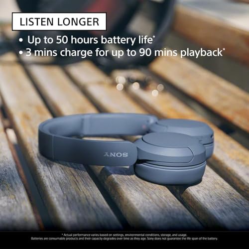 Sony WH-CH520 Wireless On-Ear Bluetooth Headphones with Mic, Butter Yellow - color: Yellow