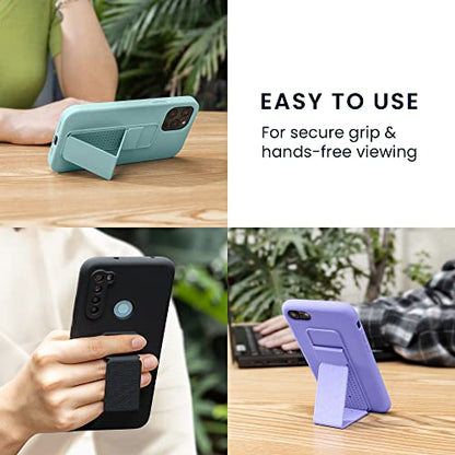 kwmobile Case for Apple iPhone XR Case - Soft TPU Cover with Silicone Coating - with Hand Strap and Stand Function - Shockproof - Lavender - color: lavender