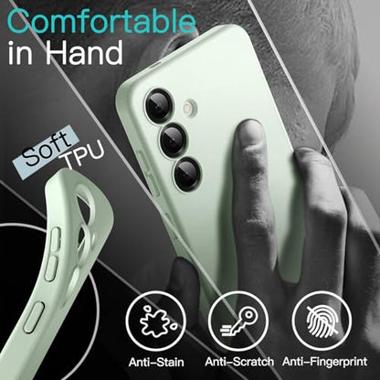 JETech Slim Case for Samsung Galaxy S25, Mint | Camera Lens Protection, Soft TPU Design, Matte Finish, Shockproof Protection - color: Mint, size: Galaxy S25