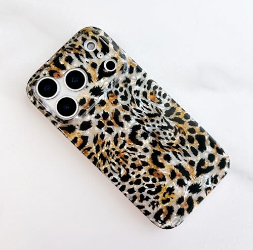 Qokey Compatible for iPhone 17 Pro Max Case 6.9 Inch, Sparkly Translucent Seashell Layer Design, Soft Classical Cheetah Pattern Print Shockproof Phone Cover for Women Girls, Black Brown Leopard - color: Black Brown Leopard