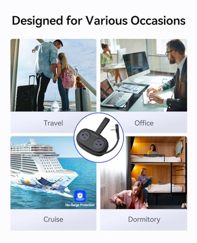 ORICO Travel Power Strip PD20W with 4 AC Outlets 3 USB Ports (1 USB-C) - color: Black