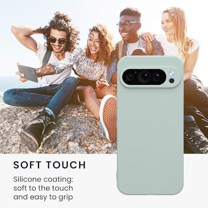kwmobile Case Compatible with Google Pixel 9 Pro XL Case - Protective Slim TPU Phone Cover - Soft Matte Finish - Cool Mint - color: Cool Mint