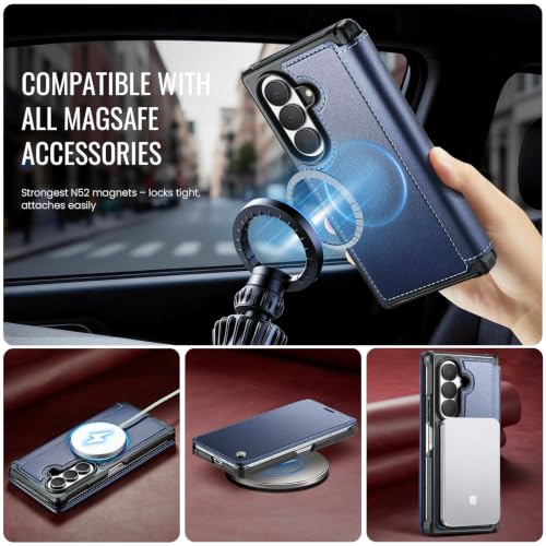 for Samsung Galaxy Z Fold 8 Ultra - Case Wallet Slim, Deep Blue - color: Deep Blue, size: Samsung Galaxy Z Fold 8 Ultra