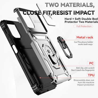 SunStory for Motorola Moto G Play 4G 2024 Case with Kickstand,Silver - color: Silver
