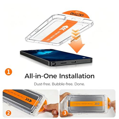 Tempered Glass Screen Protector for Samsung Galaxy S26 Plus 6.7'' | Easy Install Frame, Auto-alignment, 9H Hardness, HD Clear, Anti-Scratch, Anti-fingerprint, Bubble-free, Case friendly, 2 Pack
