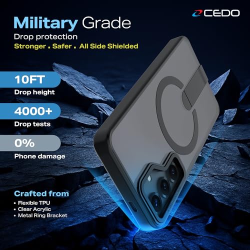 CEDO Magnetic Kickstand Case for Samsung S24, MagSafe Compatible Black - size: Samsung S24