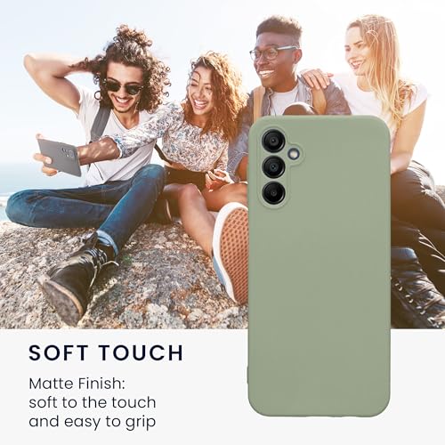 kwmobile Case Compatible with Samsung Galaxy A14 5G Case - Protective Slim TPU Phone Cover - Soft Matte Finish - Gray Green - color: gray green, size: Galaxy A14 5G