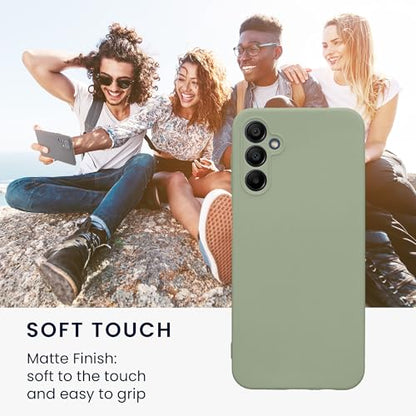 kwmobile Case Compatible with Samsung Galaxy A14 5G Case - Protective Slim TPU Phone Cover - Soft Matte Finish - Gray Green - color: gray green, size: Galaxy A14 5G