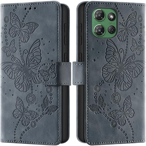 Case Wallet for Motorola Moto G Power 2025/ G Power 2026, Gray Purple | RFID Blocking, 3 Card Holder Stand, Shockproof TPU Shell, PU Leather Magnetic Closure, 6.8-inch - color: Gray Purple