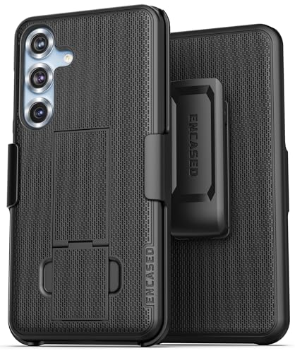 Encased DuraClip Compatible with Samsung Galaxy S25 Belt Clip Case with Phone Holster and Kickstand (S25) - size: S25
