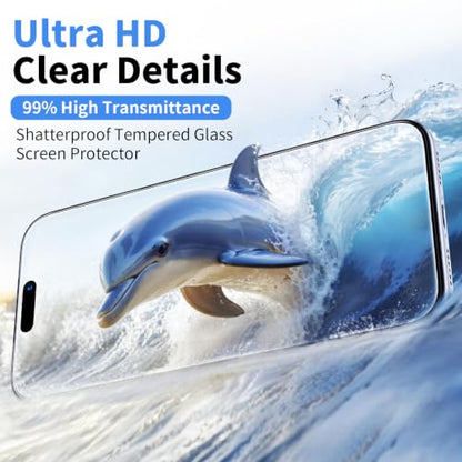 Front Screen + Back Glass Protector for iPhone 14 Plus with Lens Protector - color: [Clear]-iPhone 14 Plus