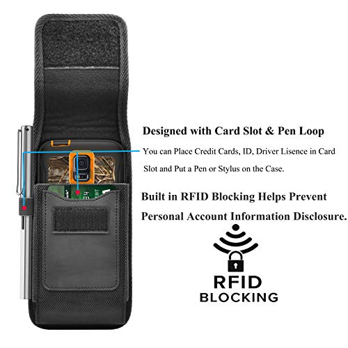 Njjex Cell Phone Holster Belt Clip for Samsung S25 Ultra iPhone 17 Pro Max | Nylon, Belt Clip for Galaxy S26 S25 Ultra S24 S23 A17 A16 A15 iPhone 17 Pro Max 16 15 16E Air card holder, pouch, for men