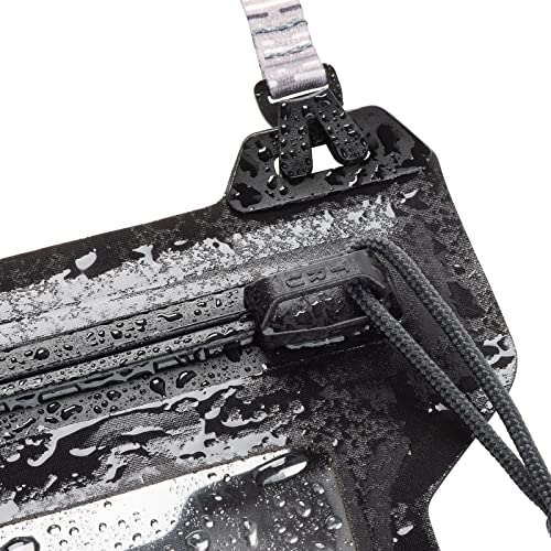 Nite Ize Runoff Waterproof Phone Pouch with Lanyard and Zipper, IP67 Universal Waterproof Case for iPhone 11/11 Pro Max/Xs Max/XR/X/8/8P Galaxy, Charcoal (ROPPL-09-R3) - color: Charcoal