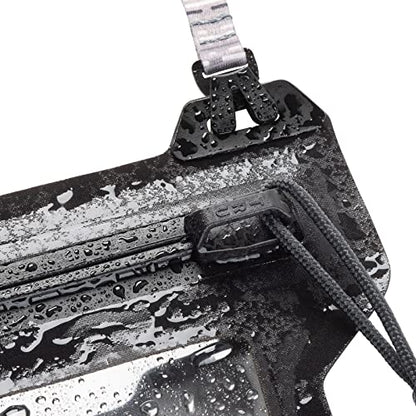 Nite Ize Runoff Waterproof Phone Pouch with Lanyard and Zipper, IP67 Universal Waterproof Case for iPhone 11/11 Pro Max/Xs Max/XR/X/8/8P Galaxy, Charcoal (ROPPL-09-R3) - color: Charcoal