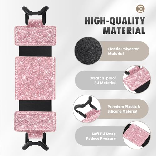 MoKo Soft Hand Strap for 6-8" Kindle eReaders Fire Tablet,Flash Light Pink - color: Flash Light Pink, style: Soft Pu Strap
