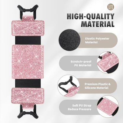 MoKo Soft Hand Strap for 6-8" Kindle eReaders Fire Tablet,Flash Light Pink - color: Flash Light Pink, style: Soft Pu Strap