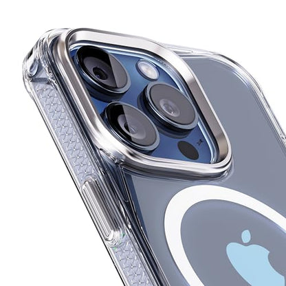 REBEL Clear Case for iPhone 15 Pro [Crystal Series Gen-5] Strong MagSafe Compatible, Anti-Scratch, Non-Yellowing, Protective Shockproof Bumpers, Metal Lens & Buttons, 6.1 Inch Phone 2023 (Clear) - color: Crystal Clear, size: iPhone 15 Pro