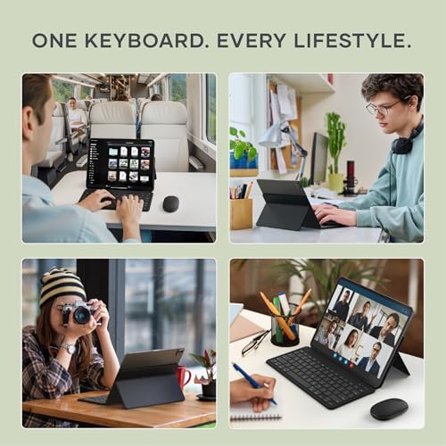 Satechi OntheGo Bluetooth Keyboard, Connect Up to 3 Devices, Tablet, Black - color: Black