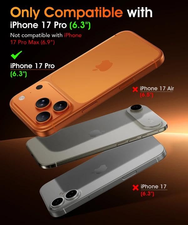 GolbinBox for iPhone 17 Pro Screen Protector, 3D Full Coverage, 2 Pack - size: for iPhone 17 Pro- 6.3inch