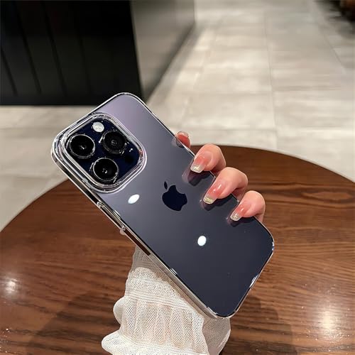 Designed for iPhone Case,Premium Sleek Crystal Clear,Anti-Yellowing Anti-Scratch Full Body Protection,Hard PC Transparent Ultra Slim Thin Shockproof Phone Case (iPhone 15 Plus,Clear) - size: iPhone 15 Plus