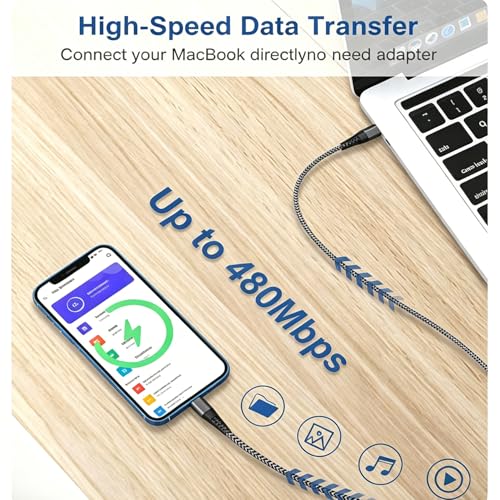 USB C to Lighting Cable 3FT+6FT iPhone Charging Cord Nylon Braided iPhone Charger Lighting Cable 2Pack iPhone Lighting Cable for iPhone 14 13 12 11 Pro Max XR XS 8 7 6 Plus SE