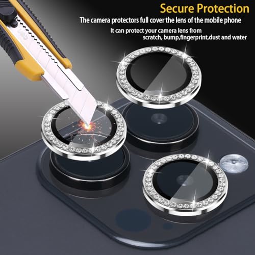 Camera Lens Protector for iPhone 14 Pro/14 Pro Max, Diamond Silver - color: Diamond Silver