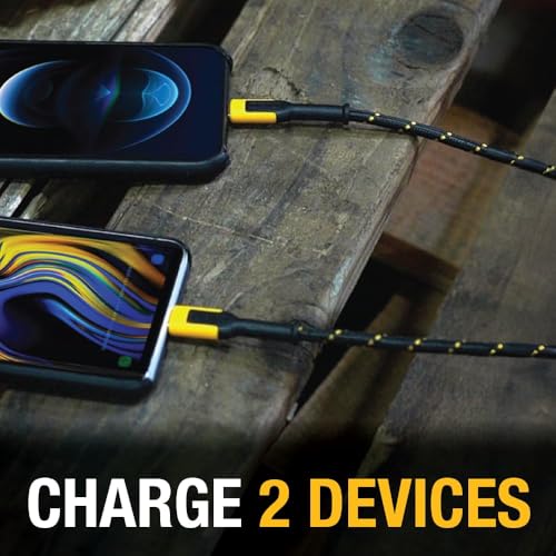 DEWALT Heavy Duty NeverBlock USB Charger, Angled Dual Port 12W Wall Charger - size: 12 W