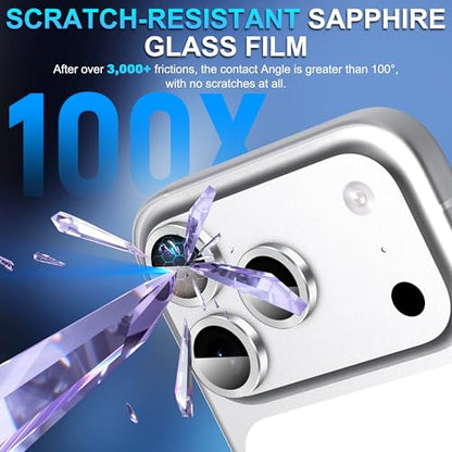 Suoman 2-Pack for iPhone 17 Pro / 17 Pro Max Camera Lens Protector -Silver - color: Silver