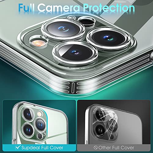Supdeal Crystal Clear Case for iPhone 13 Pro Max, [Not Yellowing] [Camera Protection] [Military Grade Drop Tested] Transparent Shockproof Protective Soft Silicone Slim Cover, 6.7 inch, Transparent - color: Transparent, size: iPhone 13 Pro Max
