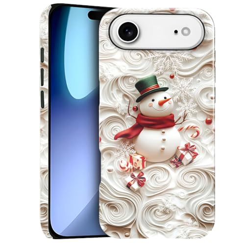 Compatible with iPhone 17 Air,Anti-Scratch Glossy Case Cover,Christmas Snowmen Snowflakes - color: Christmas Snowmen Snowflakes, size: IPhone 17 Air