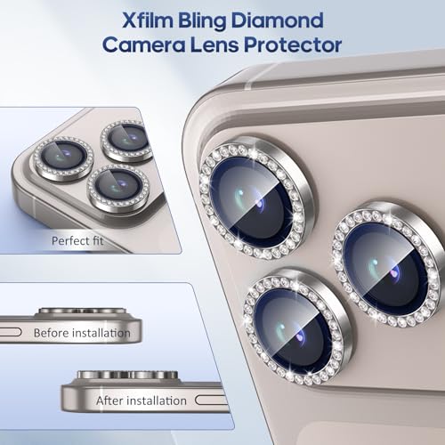 iPhone 17 Pro/17 Pro Max Camera Lens Protector Bling Diamond, Gray - color: Gray, size: 17 Pro/Max