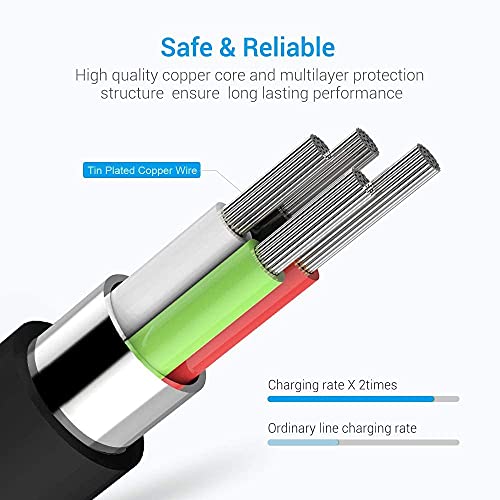 Lightning Cable MFi Certified - iPhone Charger 3Pack 3FT Lightning to USB A Charging Cable Cord Compatible with iPhone 14 13 12 SE 2020 11 Xs Max XR X 8 7 6S 6 Plus 5S iPad Pro iPod Airpods - Black - color: Black