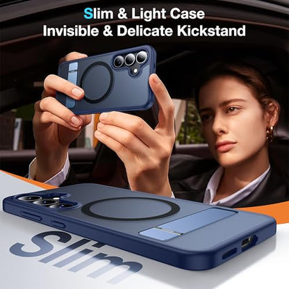 for Samsung Galaxy S25 Plus Case with MagSafe - color: Blue, size: Galaxy S25 Plus with Stand