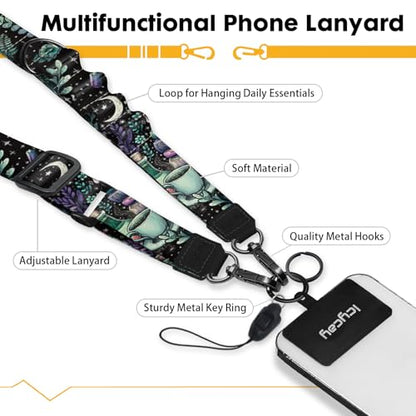 Icycay Phone Lanyard Crossbody Strap Neck Adjustable Teacher Women Skull - color: Skull Book