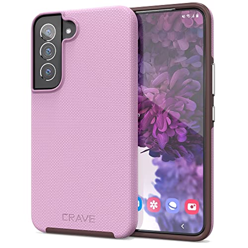 Crave for Samsung Galaxy S22 Case, Shockproof Protection Dual Layer Case for Samsung Galaxy S22 5G (6.1 inch) - Lilac - color: Lilac, size: Galaxy S22