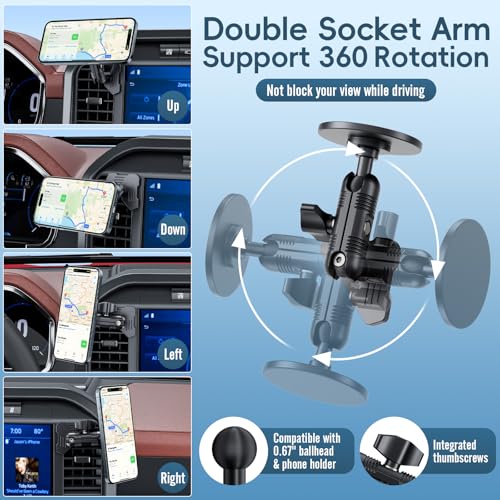 Car Vent Metal Magnetic Phone Mount Compatible with 2021-2026 Ford F-150 - size: Magnetic