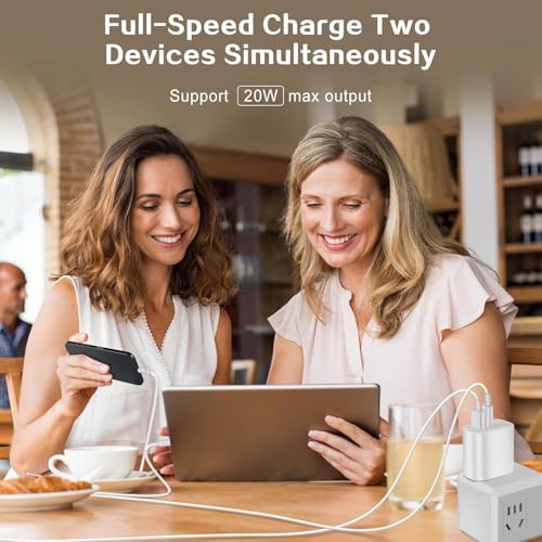 Fast Charger for iPhone,Dual Port A/C Apple iPhone Charger Fast Charging Block,2Pack Quick Double A/C iPhones Wall Chargers Adapter,6FT USB C to Lightning Cable for iPhone14 ProMax/13/12/11/XS/XR/iPad - size: 6FT