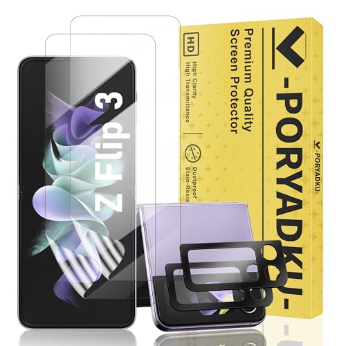 2 Pack for Samsung Galaxy Z Flip 3 Screen Protector [Not Glass] - size: 6.71 inch