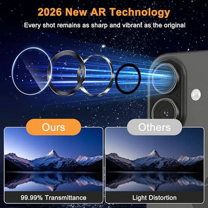 Camera Lens Protector for iPhone 17/16 / 16 Plus, 1 Pack, Black - size: For iPhone 17/16/16 Plus