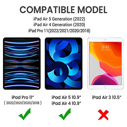 Gerutek 2-Pack Screen Protector for iPad Pro 11 inch (2022/2021/2020/2018),Tempered Glass iPad Air 5th /Air 4th Gen [Bubble-Free][Ultra Clear] [Anti Scratch] Compatible with Face ID/Apple Pencil - size: ipad air 5/air 4/iPad pro 11