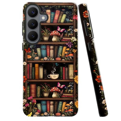 Case for Samsung Galaxy S26,Camera Protection Soft Glossy Phone Case - Retro Book Mushroom - color: Retro Book Mushroom, size: Samsung Galaxy S26