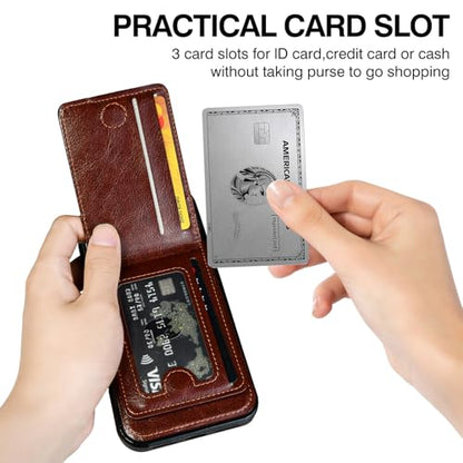for iPhone 17 Pro Max MagSafe Wallet Case, Magnetic Detachable Leather Wallet with Card Holder & Kickstand, Slim Protective Phone Case Compatibility with iPhone 17 Pro Max. Brown - color: Brown